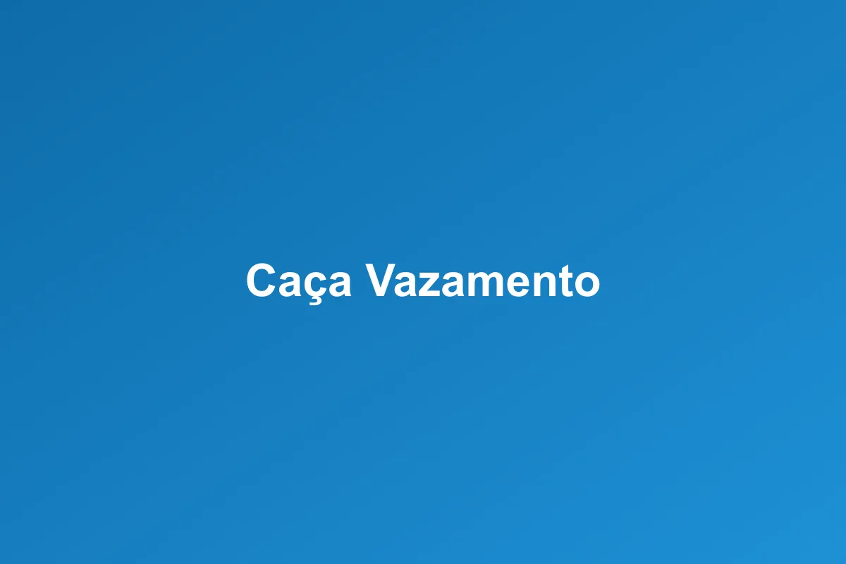 Caça vazamento em Guarapuava