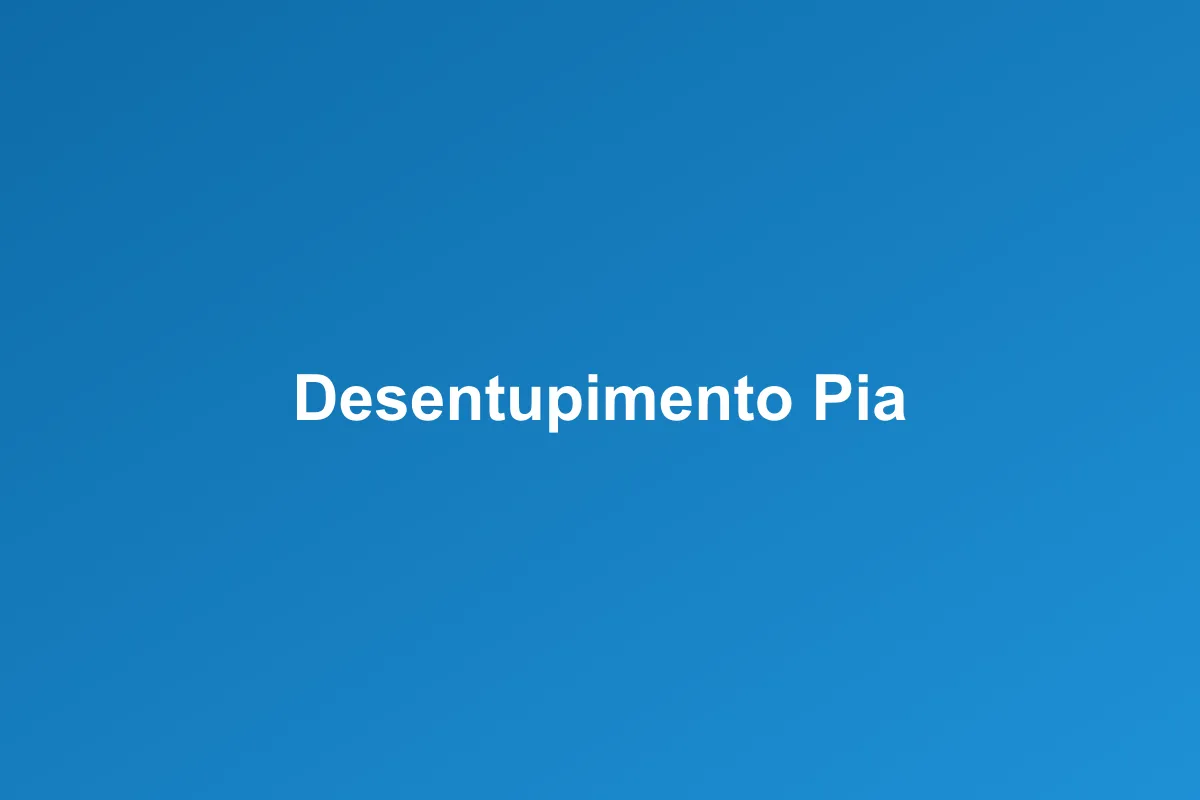Desentupimento de pia em Guarapuava