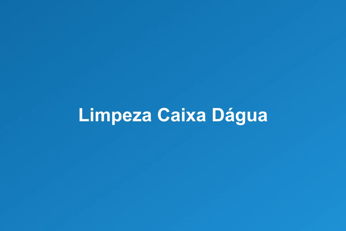 Limpeza de caixa d'água em Guarapuava
